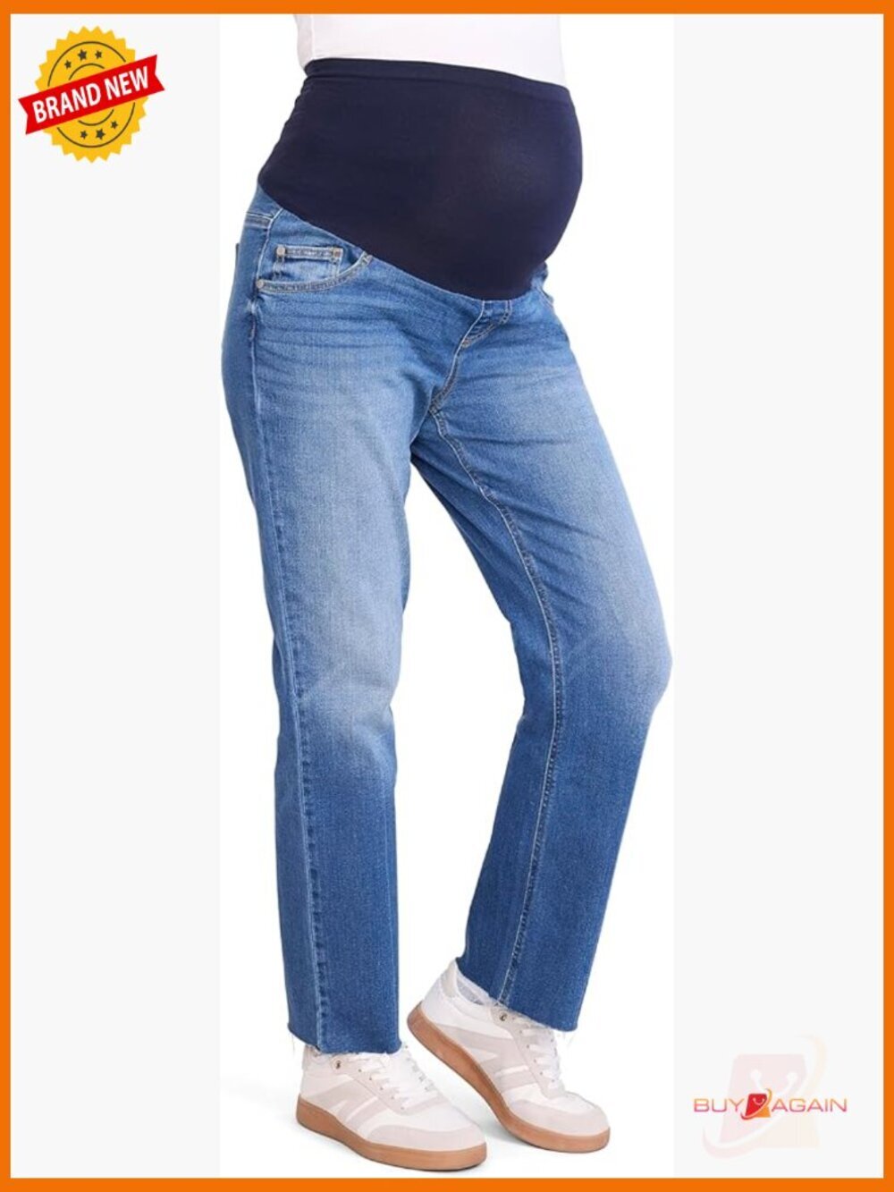 Super Stretch Maternity Jeans Over The Belly Straight Leg